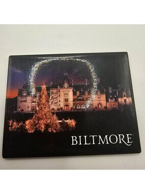 Biltmore Estate Souvenir Magnet With Christmas Tree Scene